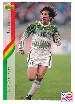 Luis Cristaldo Bolivia Upper Deck World Cup 1994 Eng/Ita #184